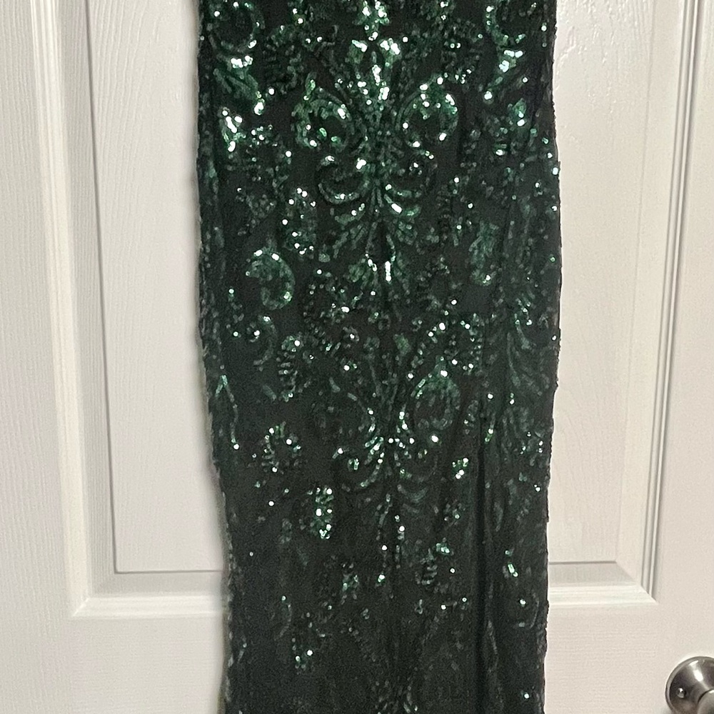 Elegant Green Sequin Dress
